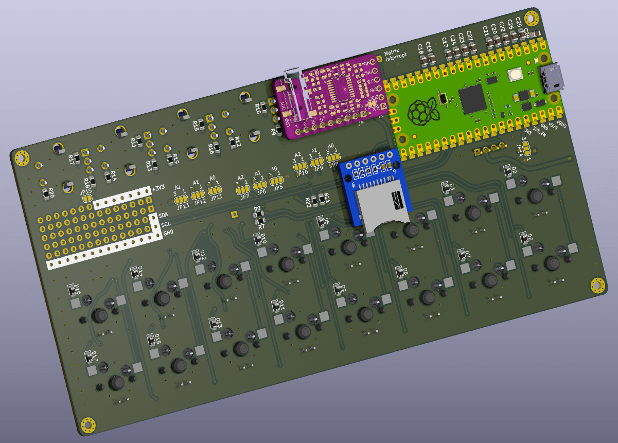 Synth PCB Render Back
